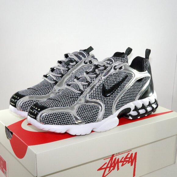 Stussy x Nike Air Zoom Spiridon Cage 2 Pure Platinum 2020 CU1854-001 US 11 DS - Picture 1 of 15